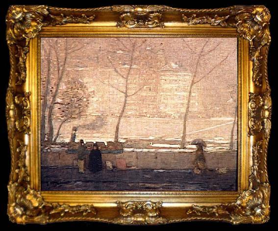 framed  James Wilson Morrice Quai des Grands Augustins, ta009-2